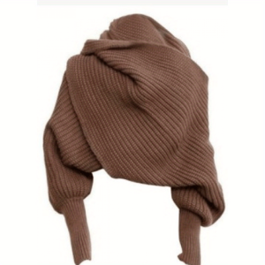 Unisex Knitted Scarf Fashion Long Sleeve Pure Color Casual Comfortable Breathable Shawl