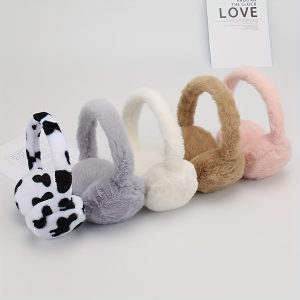 1-3pcs Winter faux fur unisex earmuffs cute plush earmuffs anti-freeze adjustable earmuffs, ideal for gift giving