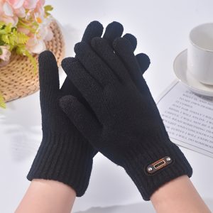 2-Pack Thick Warm Men's Fleece Lined Touchscreen Gloves, Youth Winter Outdoor Gloves For Skiing, Cycling, Hiking