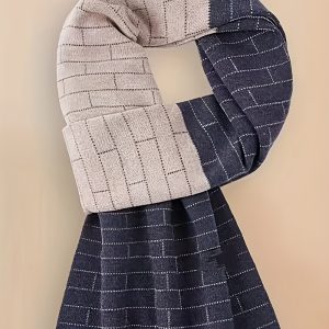 Men's Soft Wool Versatile Skin-friendly Warm Knitted Scarf