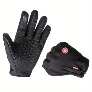 Men's Winter Warm Windproof Waterproof Warm Touch Screen Usable Motorcycle Gloves, dacron Material Gloves-Perfect as a gift for friends and family